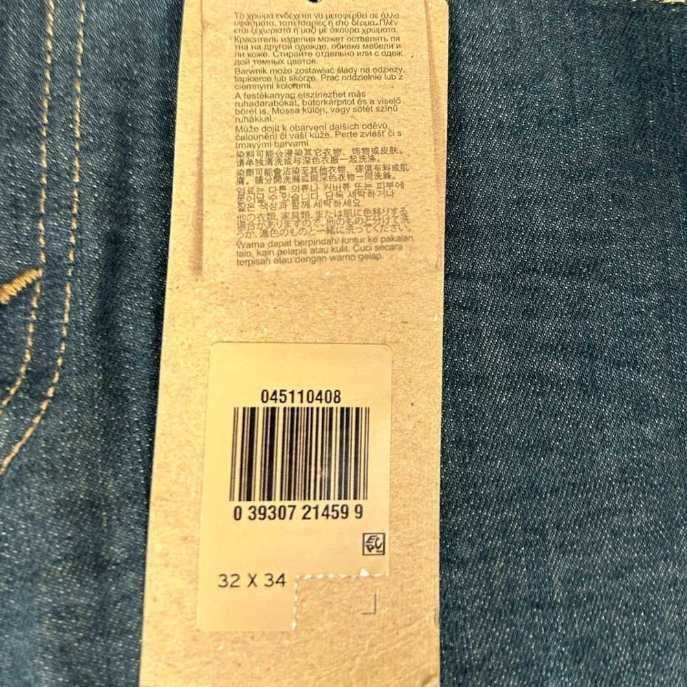 NEW Levis 511 Jeans Mens 32X34 Blue Slim Fit Tapered Leg Stretch Dark Wash Denim